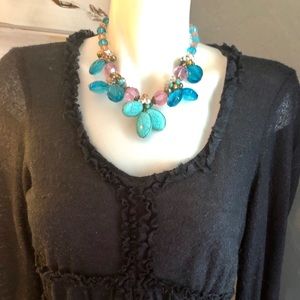 18” Turquoise  & Beaded Necklace
